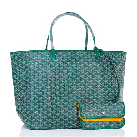 goyard gm green tote|Goyard tote bag with zipper.